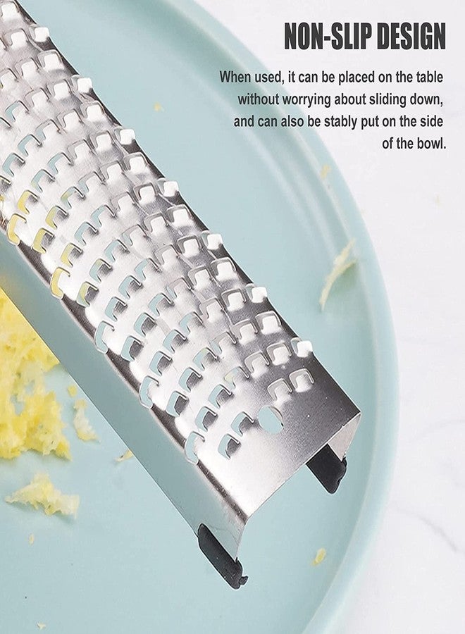 Ramkuwar Stainless Steel Food Grater - Flat Handheld Grater and Zester for Cheese, Vegetables, Ginger, Garlic, Citrus, Chocolate, Fruits, and More, Durable Kitchen Tool, Yellow Handle (1 Piece) - Image 4